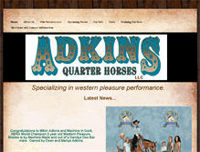 Tablet Screenshot of adkinsquarterhorses.com